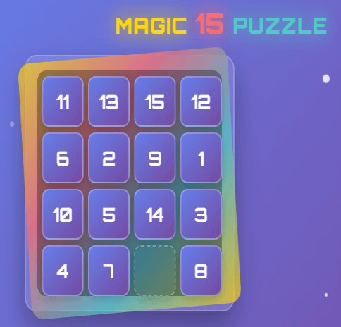 Magic 15 Puzzle